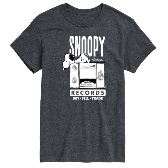 Peanuts - Snoopy Records - Men's Short Sleeve Graphic T-Shirt