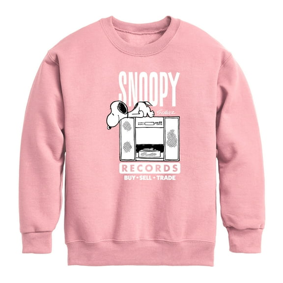Peanuts - Snoopy Records - Toddler & Youth Crewneck Fleece Sweatshirt