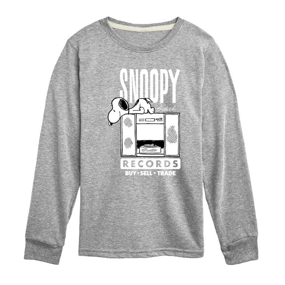 Peanuts - Snoopy Records - Toddler & Youth Long Sleeve Graphic T-Shirt