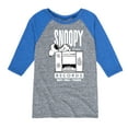 thumbnail image 1 of Peanuts - Snoopy Records - Toddler & Youth Raglan Graphic T-Shirt, 1 of 5