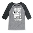 thumbnail image 1 of Peanuts - Snoopy Records - Toddler & Youth Raglan Graphic T-Shirt, 1 of 6