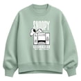 thumbnail image 1 of Peanuts - Snoopy Records - Women's Oversized Fleece Crew Sweatshirt, 1 of 4