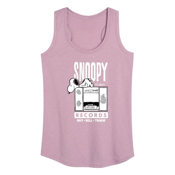 Peanuts - Snoopy Records - Women's Racerback Tank Top