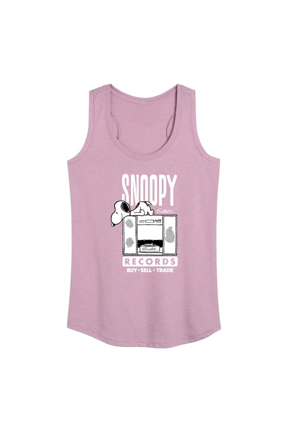 - Snoopy Records - Women's Racerback Tank Top