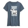 thumbnail image 1 of Peanuts - Snoopy Records - Women's Short Sleeve Graphic T-Shirt, 1 of 6