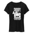 thumbnail image 1 of Peanuts - Snoopy Records - Women's Short Sleeve Graphic T-Shirt, 1 of 6