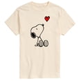 thumbnail image 1 of Peanuts - Snoopy Red Heart - Men's Short Sleeve Graphic T-Shirt, 1 of 5