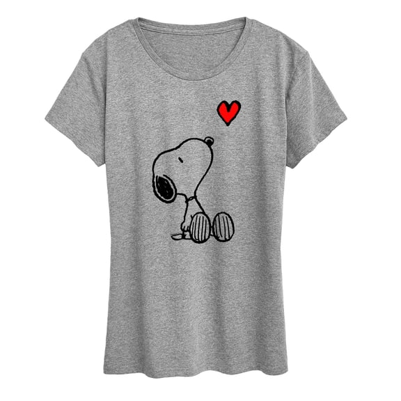 Peanuts - Snoopy Red Heart - Women's Short Sleeve Graphic T-Shirt