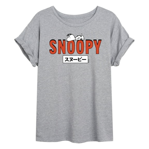 Peanuts - Snoopy Red - Juniors Ideal Flowy Muscle T-Shirt