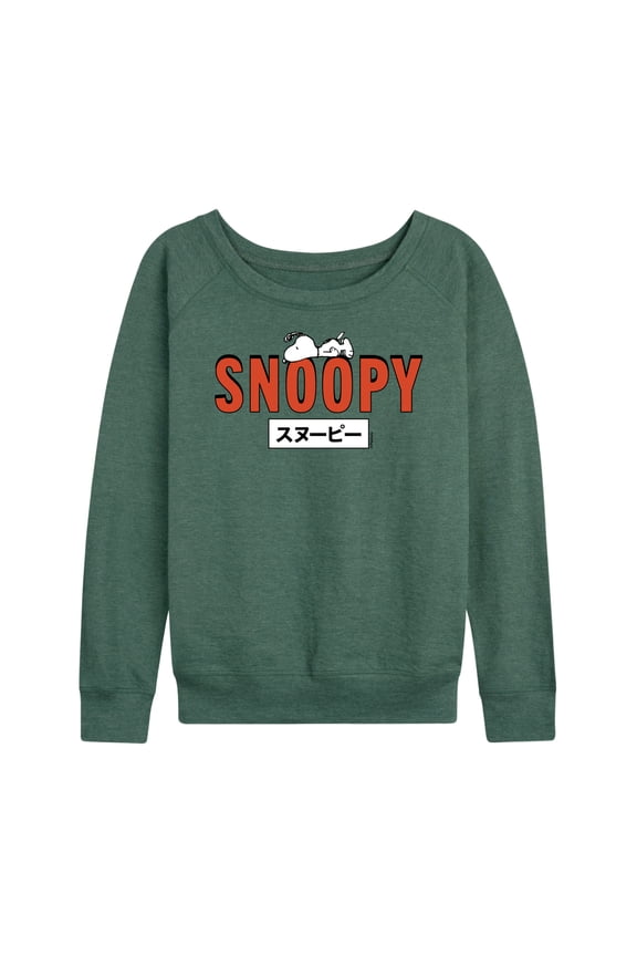 - Snoopy Red - Women's Lightweight French Terry Long Sleeve Shirt