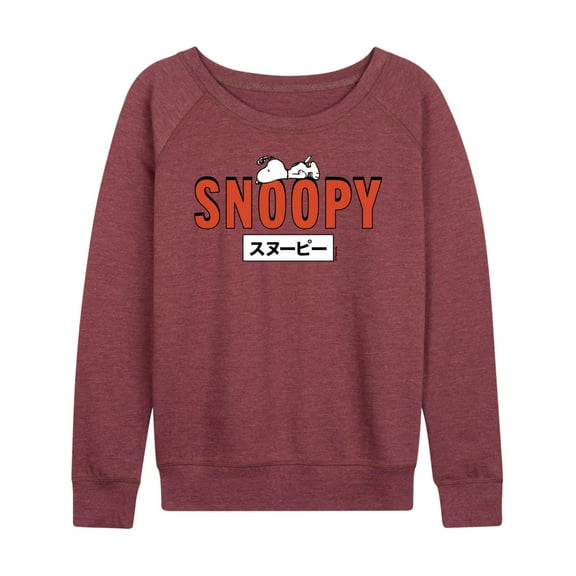 Peanuts - Snoopy Red - Women's Lightweight French Terry Long Sleeve Shirt