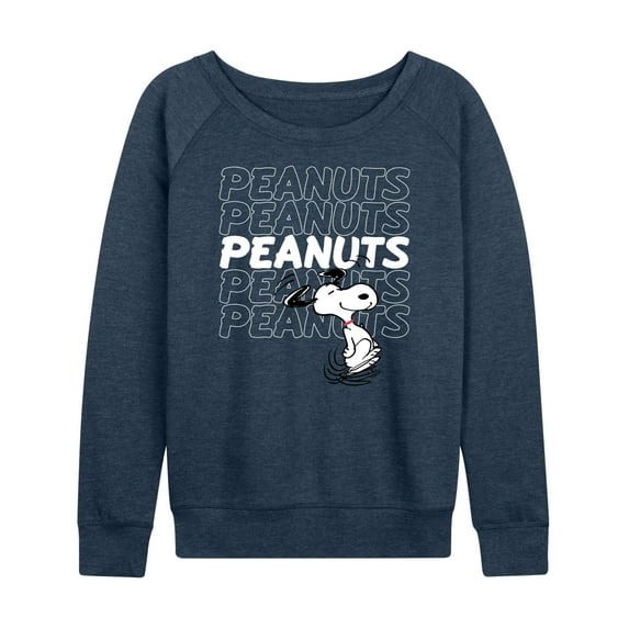 Peanuts - Snoopy Repeat - Women's Lightweight French Terry Long Sleeve Shirt