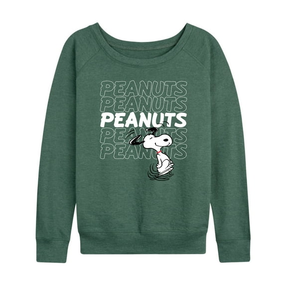 Peanuts - Snoopy Repeat - Women's Lightweight French Terry Long Sleeve Shirt