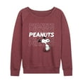 thumbnail image 1 of Peanuts - Snoopy Repeat - Women's Lightweight French Terry Long Sleeve Shirt, 1 of 5