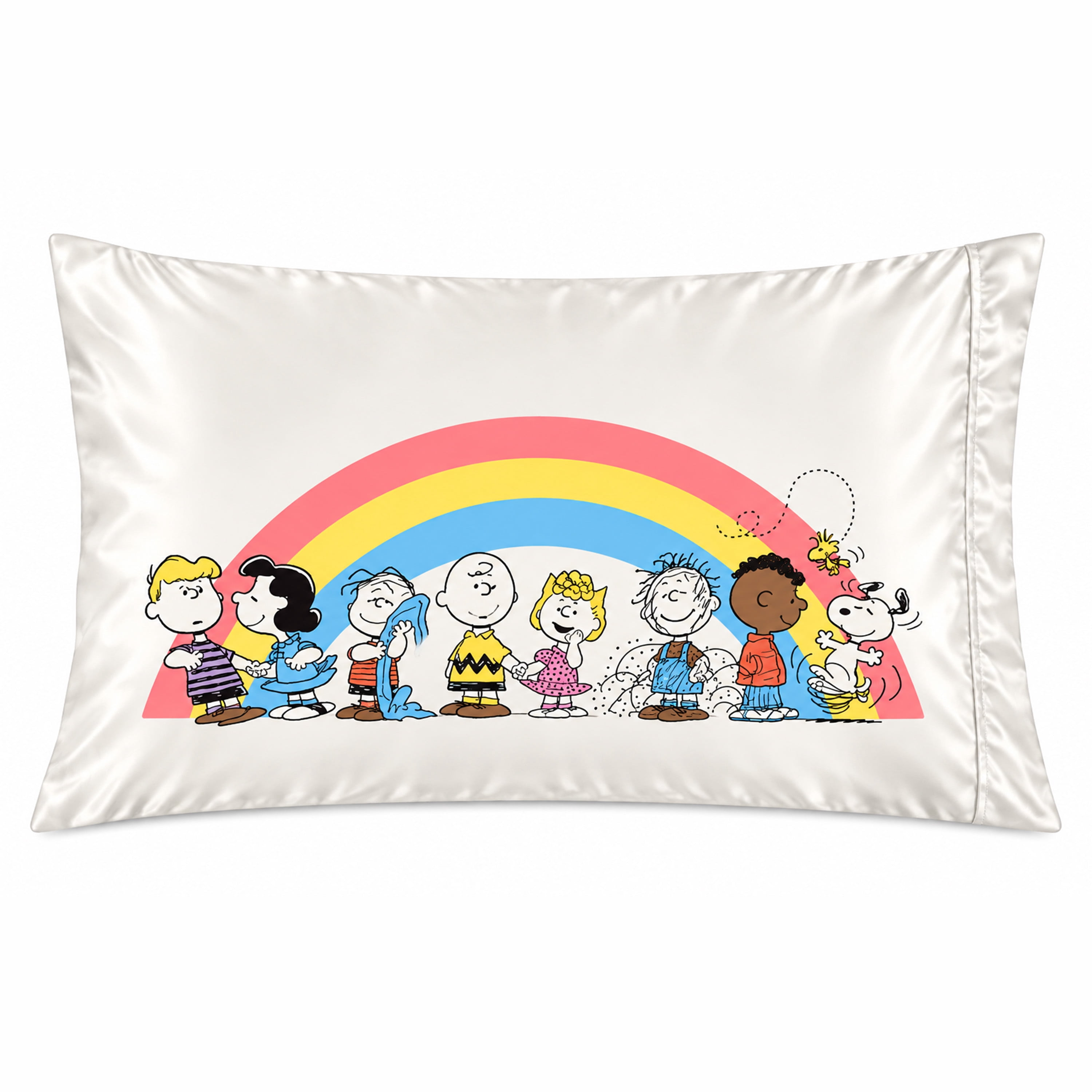 Peanuts Snoopy Reversible Silky Satin Pillowcase, Standard Size, 1-Pack