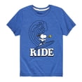 thumbnail image 1 of Peanuts - Snoopy Ride Wave - Toddler And Youth Short Sleeve Graphic T-Shirt, 1 of 6