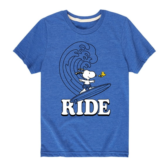 Peanuts - Snoopy Ride Wave - Toddler And Youth Short Sleeve Graphic T-Shirt