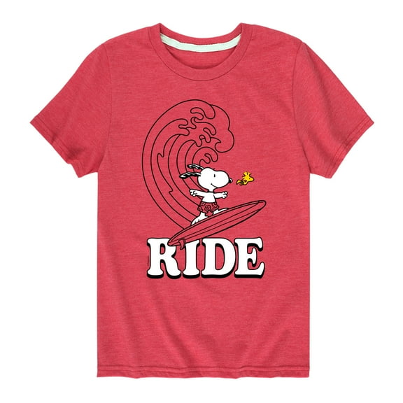 Peanuts - Snoopy Ride Wave - Toddler And Youth Short Sleeve Graphic T-Shirt