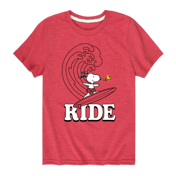Peanuts - Snoopy Ride Wave - Toddler And Youth Short Sleeve Graphic T-Shirt