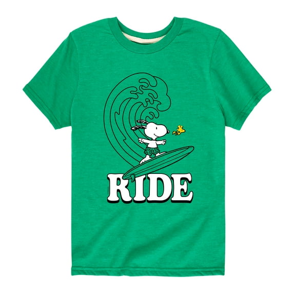 Peanuts - Snoopy Ride Wave - Toddler And Youth Short Sleeve Graphic T-Shirt