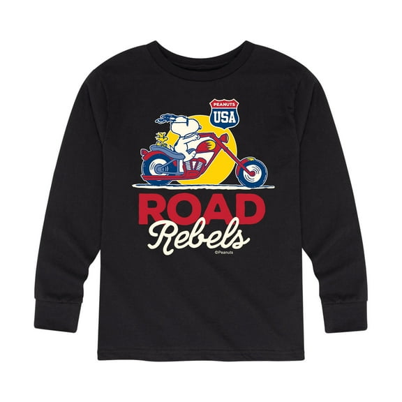 Peanuts - Snoopy Road Rebels - Toddler And Youth Long Sleeve Graphic T-Shirt