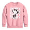 thumbnail image 1 of Peanuts - Snoopy Rock Name Repeat - Toddler And Youth Crewneck Fleece Sweatshirt, 1 of 5