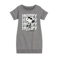 thumbnail image 1 of Peanuts - Snoopy Rock Name Repeat - Toddler And Youth Girls Fleece Dress, 1 of 6