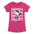 thumbnail image 1 of Peanuts - Snoopy Rock Name Repeat - Toddler And Youth Girls Short Sleeve Graphic T-Shirt, 1 of 5