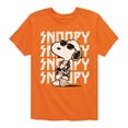 thumbnail image 1 of Peanuts - Snoopy Rock Name Repeat - Toddler And Youth Short Sleeve Graphic T-Shirt, 1 of 5