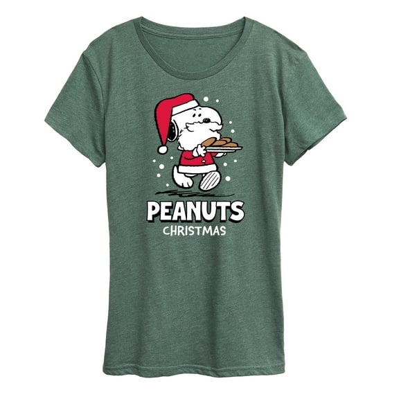 Peanuts - Snoopy Santa Christmas - Women's Short Sleeve Graphic T-Shirt