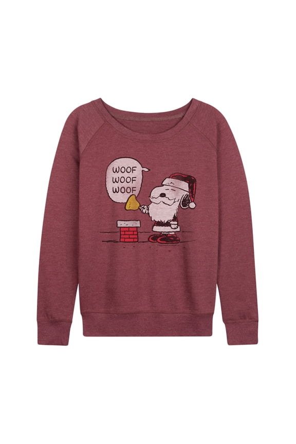 - Snoopy Santa - Women's French Terry Long Sleeve Pullover