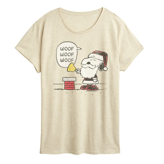 Peanuts - Snoopy Santa - Women's Short Sleeve Graphic T-Shirt