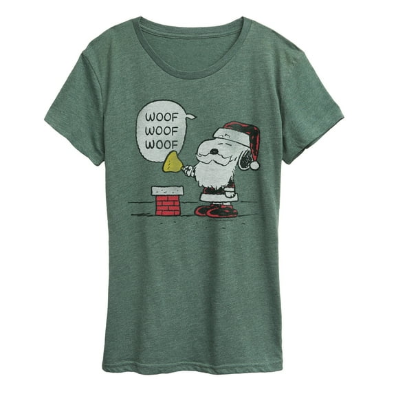Peanuts - Snoopy Santa - Women's Short Sleeve Graphic T-Shirt