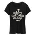 thumbnail image 1 of Peanuts - Snoopy Sarcasm Society - Ladies Short Sleeve Classic Fit Tee, 1 of 6
