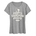 thumbnail image 1 of Peanuts - Snoopy Sarcasm Society - Ladies Short Sleeve Classic Fit Tee, 1 of 6