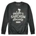 thumbnail image 1 of Peanuts - Snoopy Sarcasm Society - Men's Crew Neck Fleece Pullover, 1 of 7