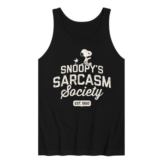 Peanuts - Snoopy Sarcasm Society - Men's Jersey Tank Top