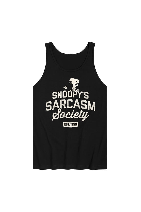 - Snoopy Sarcasm Society - Men's Jersey Tank Top