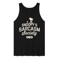 thumbnail image 1 of Peanuts - Snoopy Sarcasm Society - Men's Jersey Tank Top, 1 of 6