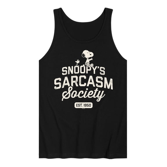 Peanuts - Snoopy Sarcasm Society - Men's Jersey Tank Top
