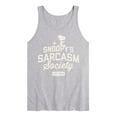 thumbnail image 1 of Peanuts - Snoopy Sarcasm Society - Men's Jersey Tank Top, 1 of 5