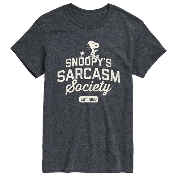 Peanuts - Snoopy Sarcasm Society - Men's Short Sleeve Graphic T-Shirt