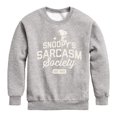 thumbnail image 1 of Peanuts - Snoopy Sarcasm Society - Toddler & Youth Crewneck Fleece Sweatshirt, 1 of 6