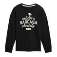 thumbnail image 1 of Peanuts - Snoopy Sarcasm Society - Toddler & Youth Long Sleeve Graphic T-Shirt, 1 of 6