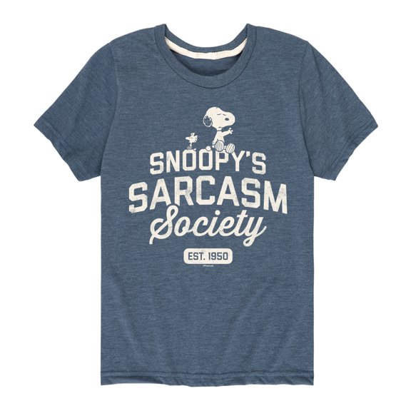 Peanuts - Snoopy Sarcasm Society - Toddler & Youth Short Sleeve Graphic T-Shirt