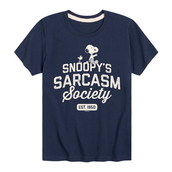 Peanuts - Snoopy Sarcasm Society - Toddler & Youth Short Sleeve Graphic T-Shirt