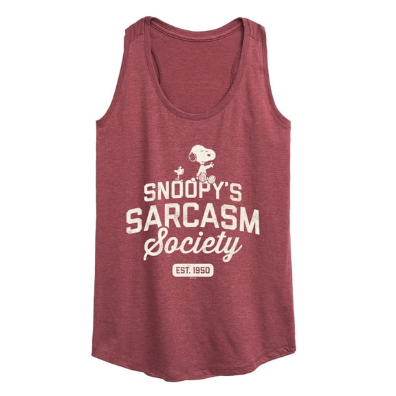 Peanuts - Snoopy Sarcasm Society - Women's Racerback Tank Top