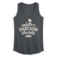 thumbnail image 1 of Peanuts - Snoopy Sarcasm Society - Women's Racerback Tank Top, 1 of 6