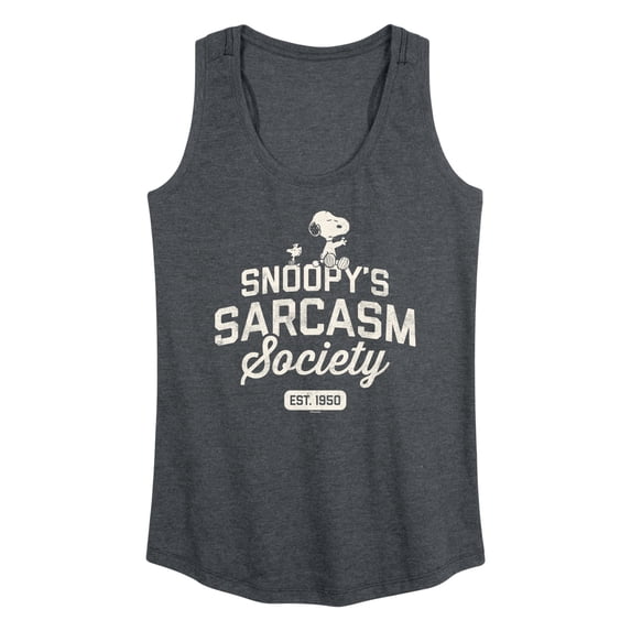 Peanuts - Snoopy Sarcasm Society - Women's Racerback Tank Top
