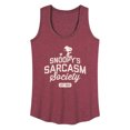 thumbnail image 1 of Peanuts - Snoopy Sarcasm Society - Women's Racerback Tank Top, 1 of 6